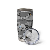 Jimothy The Raccoon Tumbler Cup It's Ok To Be Weird Raccoons Cute Sketch Pattern