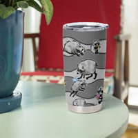Jimothy The Raccoon Tumbler Cup It's Ok To Be Weird Raccoons Cute Sketch Pattern
