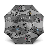 Jimothy The Raccoon Umbrella It's Ok To Be Weird Raccoons Cute Sketch Pattern