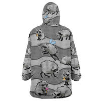Jimothy The Raccoon Wearable Blanket Hoodie It's Ok To Be Weird Raccoons Cute Sketch Pattern