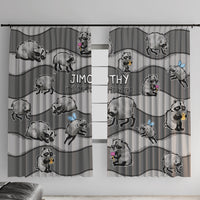 Jimothy The Raccoon Window Curtain It's Ok To Be Weird Raccoons Cute Sketch Pattern