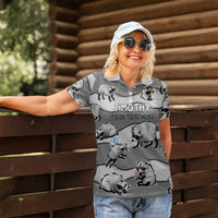 Jimothy The Raccoon Women Polo Shirt It's Ok To Be Weird Raccoons Cute Sketch Pattern