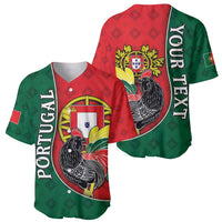 Personalized Portugal Baseball Jersey Rooster With Coat Of Arms - Wonder Print Shop