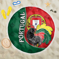Portugal Beach Blanket Rooster With Coat Of Arms - Wonder Print Shop