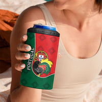 Personalized Portugal 4 in 1 Can Cooler Tumbler Rooster With Coat Of Arms - Wonder Print Shop