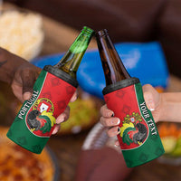Personalized Portugal 4 in 1 Can Cooler Tumbler Rooster With Coat Of Arms - Wonder Print Shop