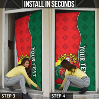 Personalized Portugal Door Cover Rooster With Coat Of Arms - Wonder Print Shop