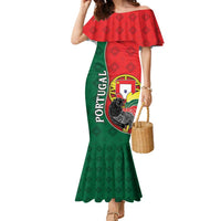 Personalized Portugal Family Matching Mermaid Dress and Hawaiian Shirt Rooster With Coat Of Arms - Wonder Print Shop