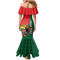 Personalized Portugal Family Matching Mermaid Dress and Hawaiian Shirt Rooster With Coat Of Arms - Wonder Print Shop