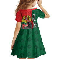 Personalized Portugal Family Matching Off The Shoulder Long Sleeve Dress and Hawaiian Shirt Rooster With Coat Of Arms - Wonder Print Shop