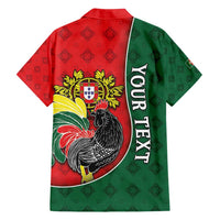 Personalized Portugal Family Matching Off Shoulder Short Dress and Hawaiian Shirt Rooster With Coat Of Arms - Wonder Print Shop