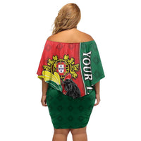 Personalized Portugal Family Matching Off Shoulder Short Dress and Hawaiian Shirt Rooster With Coat Of Arms - Wonder Print Shop