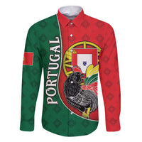 Personalized Portugal Family Matching Short Sleeve Bodycon Dress and Hawaiian Shirt Rooster With Coat Of Arms - Wonder Print Shop