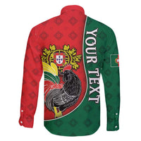 Personalized Portugal Family Matching Short Sleeve Bodycon Dress and Hawaiian Shirt Rooster With Coat Of Arms - Wonder Print Shop