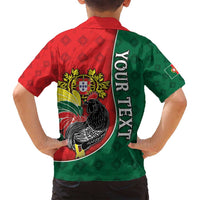 Personalized Portugal Family Matching Summer Maxi Dress and Hawaiian Shirt Rooster With Coat Of Arms - Wonder Print Shop
