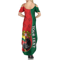 Personalized Portugal Family Matching Summer Maxi Dress and Hawaiian Shirt Rooster With Coat Of Arms - Wonder Print Shop