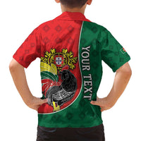 Personalized Portugal Family Matching Tank Maxi Dress and Hawaiian Shirt Rooster With Coat Of Arms - Wonder Print Shop