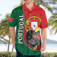 Personalized Portugal Hawaiian Shirt Rooster With Coat Of Arms - Wonder Print Shop