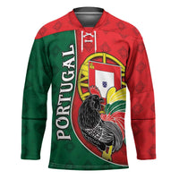 Personalized Portugal Hockey Jersey Rooster With Coat Of Arms - Wonder Print Shop