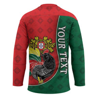 Personalized Portugal Hockey Jersey Rooster With Coat Of Arms - Wonder Print Shop