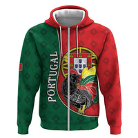 Personalized Portugal Hoodie Rooster With Coat Of Arms - Wonder Print Shop