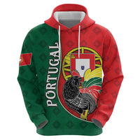 Personalized Portugal Hoodie Rooster With Coat Of Arms - Wonder Print Shop
