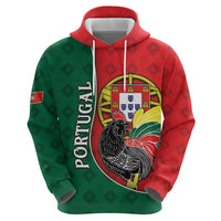 Personalized Portugal Hoodie Rooster With Coat Of Arms - Wonder Print Shop