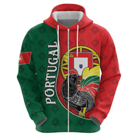 Personalized Portugal Hoodie Rooster With Coat Of Arms - Wonder Print Shop