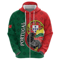Personalized Portugal Hoodie Rooster With Coat Of Arms - Wonder Print Shop