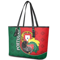 Portugal Leather Tote Bag Rooster With Coat Of Arms - Wonder Print Shop