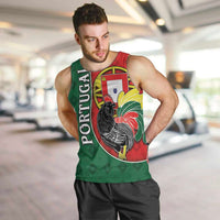 Personalized Portugal Men Tank Top Rooster With Coat Of Arms - Wonder Print Shop