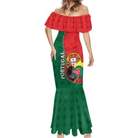 Personalized Portugal Mermaid Dress Rooster With Coat Of Arms - Wonder Print Shop