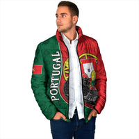 Personalized Portugal Padded Jacket Rooster With Coat Of Arms - Wonder Print Shop
