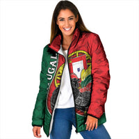 Personalized Portugal Padded Jacket Rooster With Coat Of Arms - Wonder Print Shop