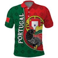 Personalized Portugal Polo Shirt Rooster With Coat Of Arms - Wonder Print Shop