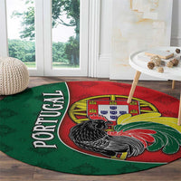 Portugal Round Carpet Rooster With Coat Of Arms - Wonder Print Shop