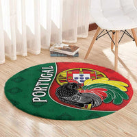 Portugal Round Carpet Rooster With Coat Of Arms - Wonder Print Shop