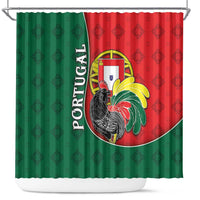 Portugal Shower Curtain Rooster With Coat Of Arms - Wonder Print Shop