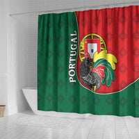 Portugal Shower Curtain Rooster With Coat Of Arms - Wonder Print Shop