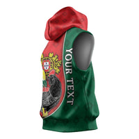 Personalized Portugal Sleeveless Hoodie Rooster With Coat Of Arms - Wonder Print Shop