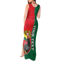 Personalized Portugal Tank Maxi Dress Rooster With Coat Of Arms - Wonder Print Shop