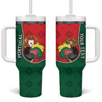 Personalized Portugal Tumbler With Handle Rooster With Coat Of Arms - Wonder Print Shop