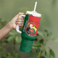 Personalized Portugal Tumbler With Handle Rooster With Coat Of Arms - Wonder Print Shop