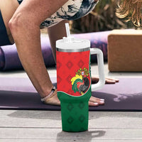 Personalized Portugal Tumbler With Handle Rooster With Coat Of Arms - Wonder Print Shop