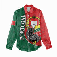 Personalized Portugal Women Casual Shirt Rooster With Coat Of Arms - Wonder Print Shop