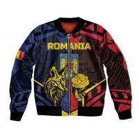 Personalized Romania Bomber Jacket The Eurasian Lynx With The Peony - Wonder Print Shop