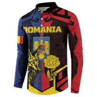 Personalized Romania Button Sweatshirt The Eurasian Lynx With The Peony - Wonder Print Shop