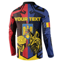 Personalized Romania Button Sweatshirt The Eurasian Lynx With The Peony - Wonder Print Shop