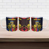 Personalized Romania Ceramic Mug The Eurasian Lynx With The Peony - Wonder Print Shop