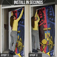 Romania Door Cover The Eurasian Lynx With The Peony - Wonder Print Shop